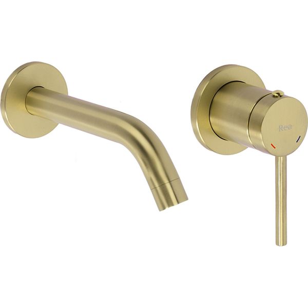 Rubinetto Lavabo Nascosto Rea Clif Oro Spazzolato-image
