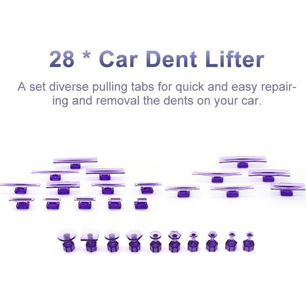 28Pcs Auto Tabs Dent Lifter Puller Kit Strumenti Di Rimozione Set Per Auto Paintless Strumento Di Riparazione Corpo-image