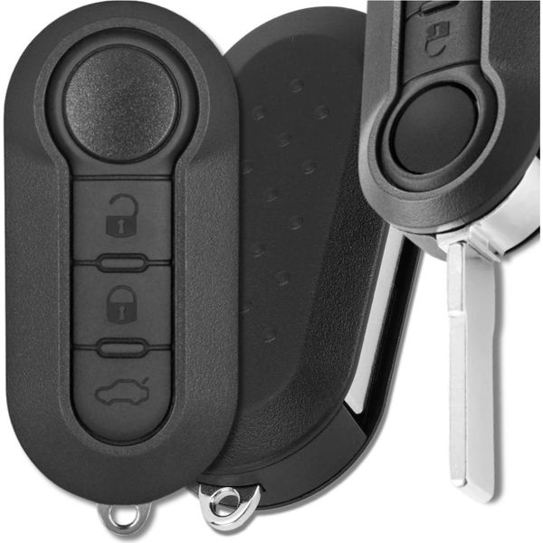 Edibazzar | Coprichiave Con Telecomando (3 Pulsanti) Per Fiat 500, Panda, Ducato, Bravo, Punto, Iveco Daily-image