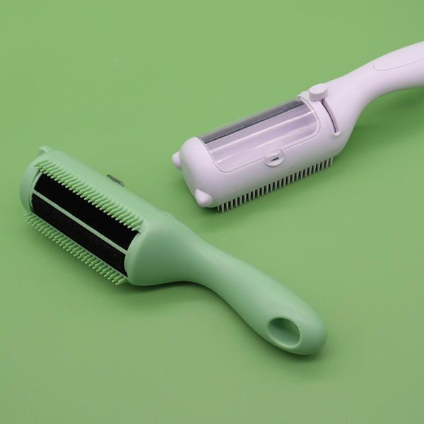 Inf Spazzola 2-In-1 Per Animali Domestici: Pettine E Rullo Adesivo Autopulente Verde-image