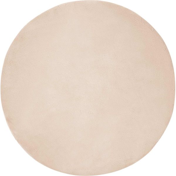 Vidaxl Tappeto Coniglietto In Pelliccia Sintetica Olite Taupe Ø 100 Cm Poliestere-image