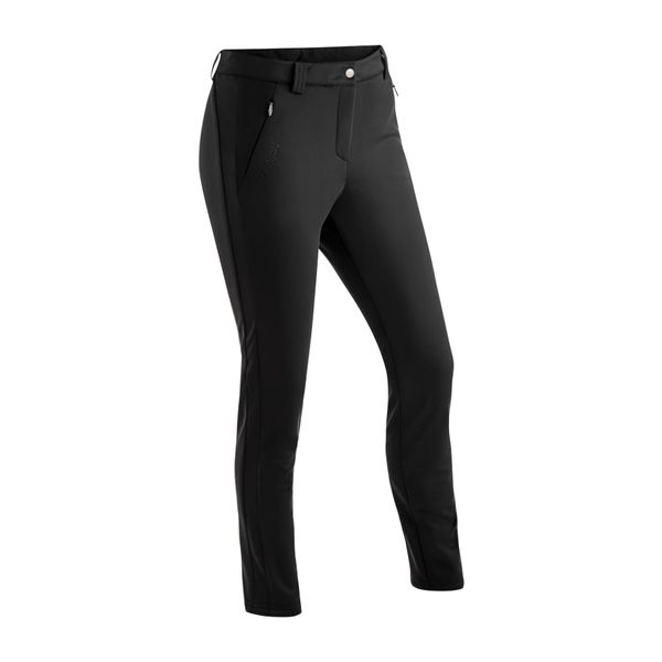 Softshellhose Maier Sports "Lapilli W", Damen, Gr. 34, NormalgrößEn, Schwarz, 100% Polyester, Hosen Softshellhose, Damen Outdoorhose, Atmungsaktiv Und Winddicht, Slim Fit-image