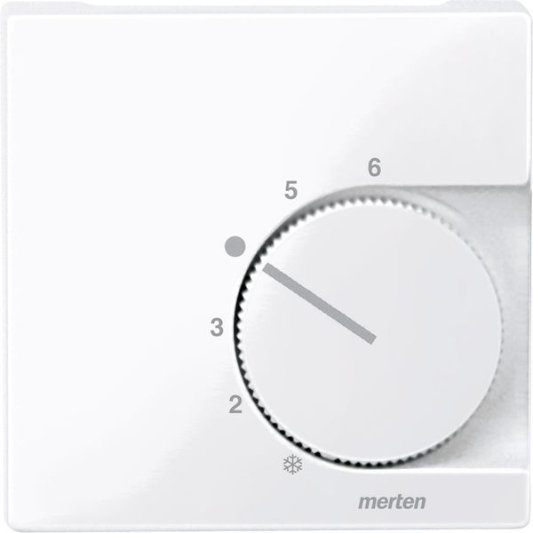 Merten 534725 Piastra Centrale Per Inserto Termostato Ambiente Con Contatto Di Commutazione, Bianco Attivo Lucido, Sistema M-image