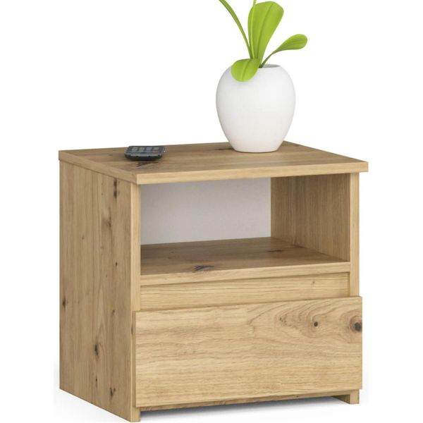 Comò CL1 40 Cm Rovere Artisan Con 1 Cassetto Per Camera Da Letto E Cameretta-image