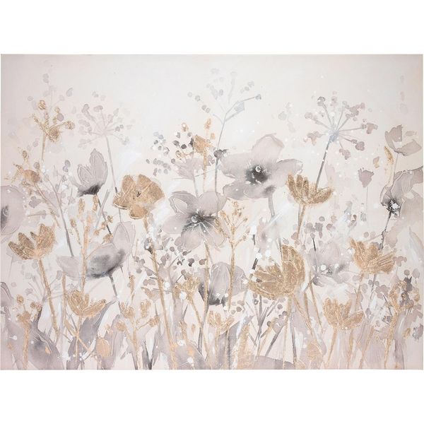 Gilde Bild, Rechteckig, "Blumenwiese"", Blumenmotiv, Kiefernholz, Creme, Ve 1, L. 4 Cm, B. 120 Cm, H. 90 Cm 38342"-image