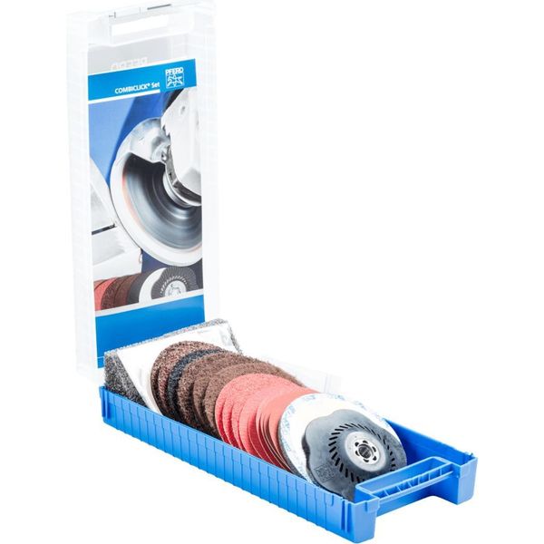 Pferd Tools Combiclick Set 19 Pezzi Ø 125 Mm M14 Lavorazione Da Grossolana A Lucida Con Smerigliatrice Angolare-image