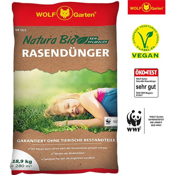 Wolf Garten Natura Fertilizzante Biologico Per Prati 18,9 Kg Prato-image