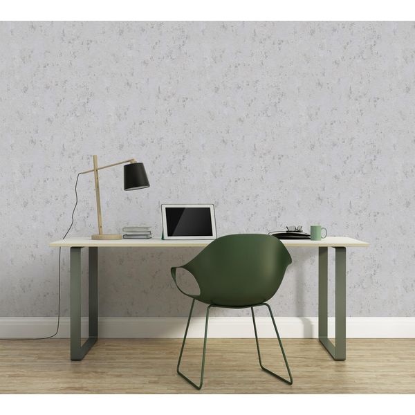 Vliestapete A.S. CrÉAtion "Casual Living Struktur-Tapete Unitapete Putzoptik Putzoptik", Grau (Grau,Silber,Metallic), B:0,53M H:0,02M L:10,05M, Vlies, Tapeten, Vliestapete Einfarbig FüR Schlafzimmer KüChe Wohnzimmer Struktur Flur-image