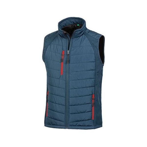 Result R238X | Gilet Softshell Compass Nero Da Uomo - Colore: Navy/Rosso - Taglia: Xxl-image