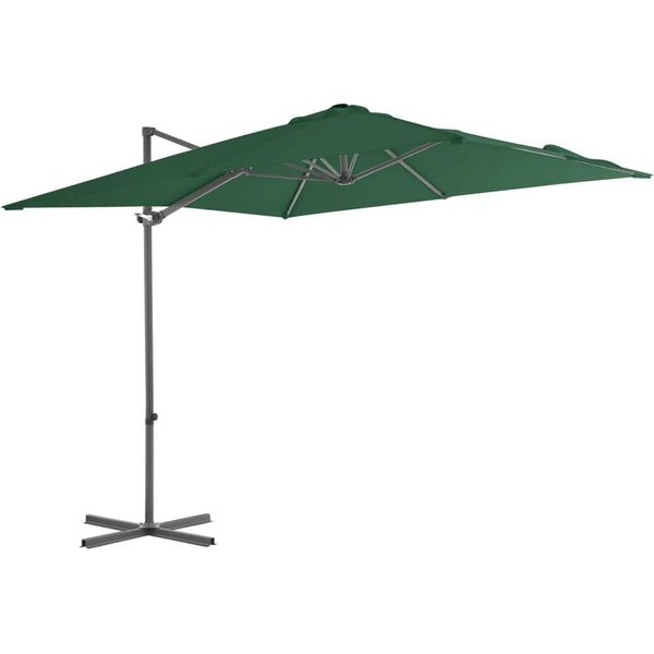 Maison Exclusive - Ombrellone Con Palo In Acciaio 250X250 Cm Verde-image