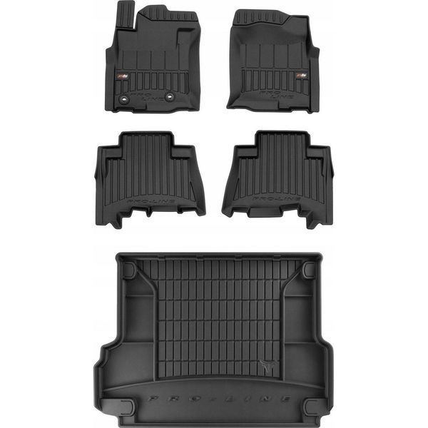 Set Tappetini In Gomma 3D Toyota Land Cruiser J150 Dal 2009 A 7 Posti-image