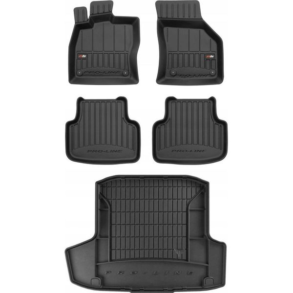 Set Di Tappetini In Gomma 3D Per Skoda Octavia Estate 2012-19-image