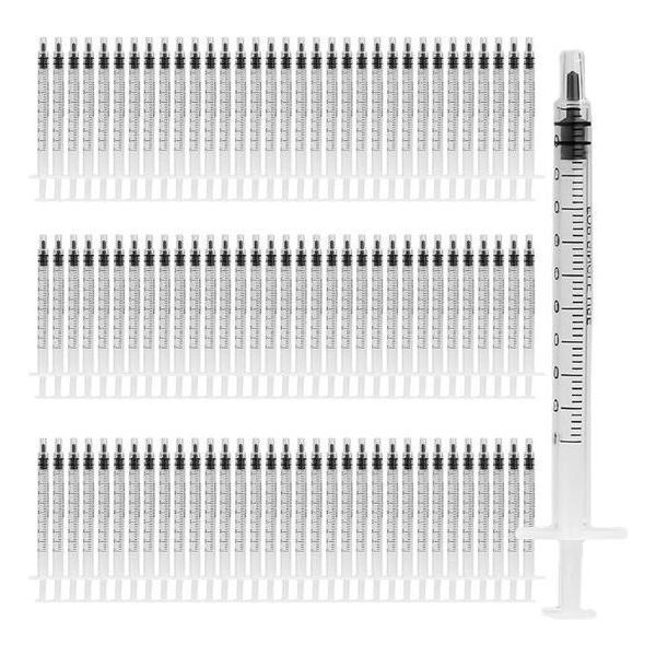 100 Siringhe Monouso Siringa Da 1 Ml Di Colostro Senza Ago - Per Laboratorio, Mangimi, Irrigazione Di Piante.-image