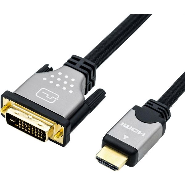 Cavo Monitor Roline Dvi (24+1) - Hdmi, St/St, Nero / Argento, 2 M-image