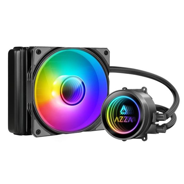 Azza LCAZ-120C-ARGB Sistema Di Raffreddamento Del Computer Processore Di Raffreddamento A Liquido 12 Cm Nero 1 Pezzo (LCAZ-120C-ARGB)-image
