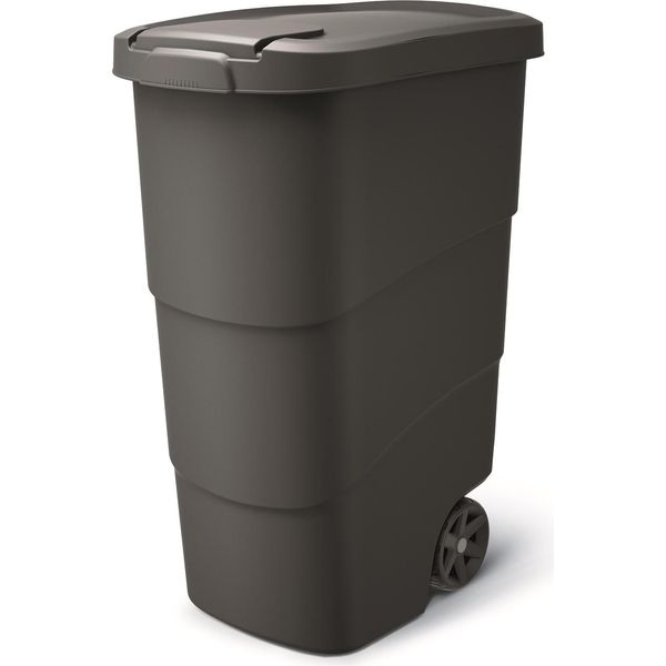 Prosperplast Portarifiuti Wheeler Portarifiuti Universale Da 90 Litri (Nero)-image