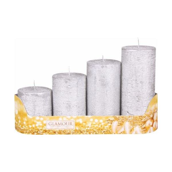 Nohel Giardino Candele Dell'avvento Rustico Rustico D5X6/8/10/12Cm 4Pz-image