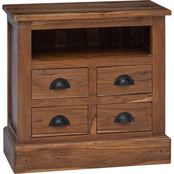 Syfax™ Armadio Naturale 60 X 30 X 60 Cm Legno Di Teak Solido-image