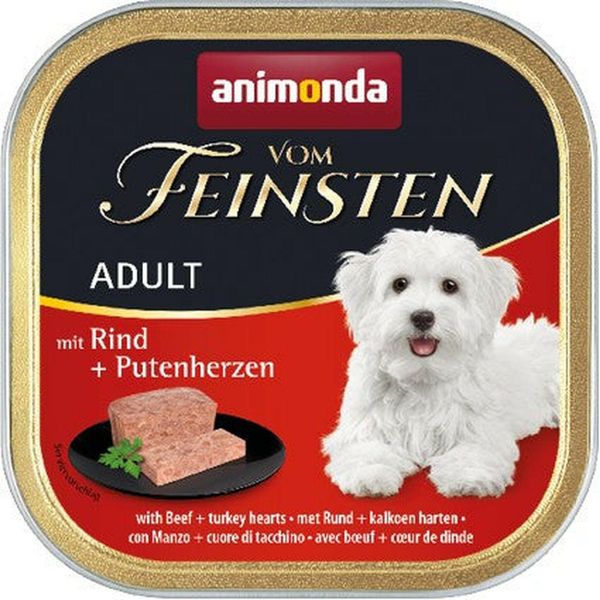Animonda Vom Feinsten Adult Con Manzo E Cuori Di Tacchino 150 G X 22-image
