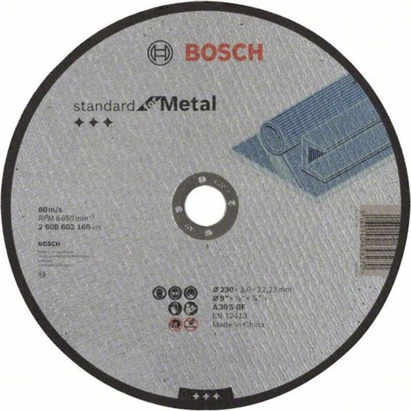 Bosch Pro Disco Da Taglio Per Metalli 230 X 3 X 22,23 Mm - 2608603168-image