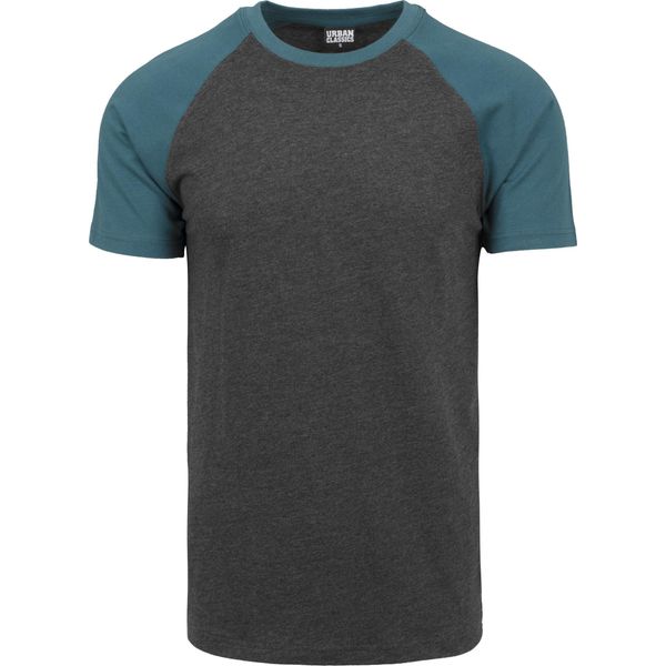 DěTské TričKo Urban Classics Raglan Contrast Tee Antracite/Teal - S-image