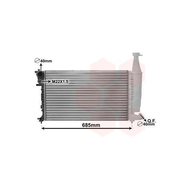 Radiatore Motore Van Wezel (09002140) Scambiatore Di Calore Raffreddamento Radiatore Motore-image