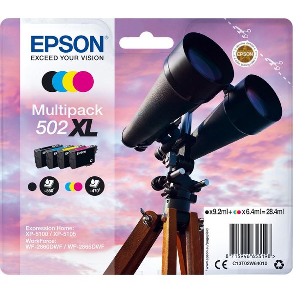 Epson Multipack 4 Colours Cartuccia 502XL Ink-image