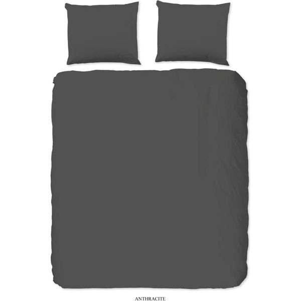 Set Di Biancheria Da Letto Tinta Unita Good Morning 240×200/220 Cm Antracite-image