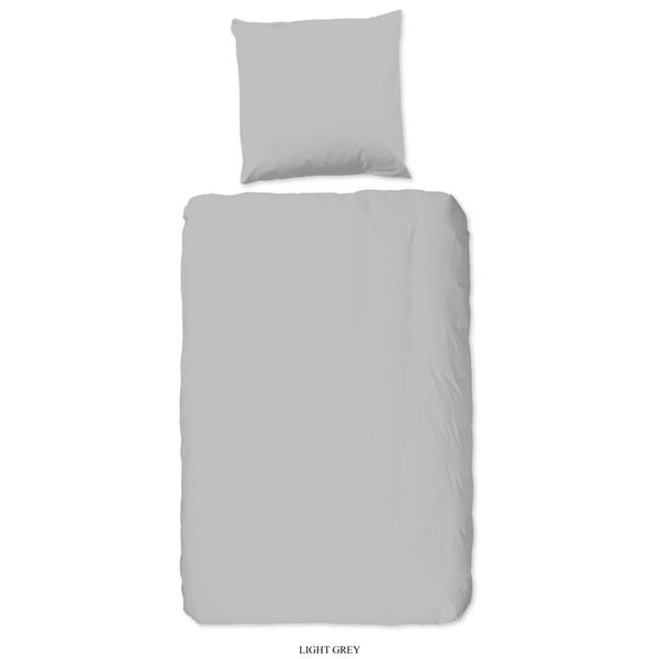 Set Di Biancheria Da Letto Good Morning Tinta Unita 135 X 200 Cm Grigio Chiaro-image