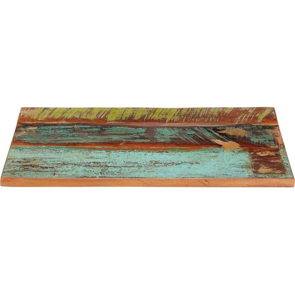 Piano Del Tavolo Rettangolare 60X80 Cm 25-27 Mm In Legno Massiccio Di Recupero-image