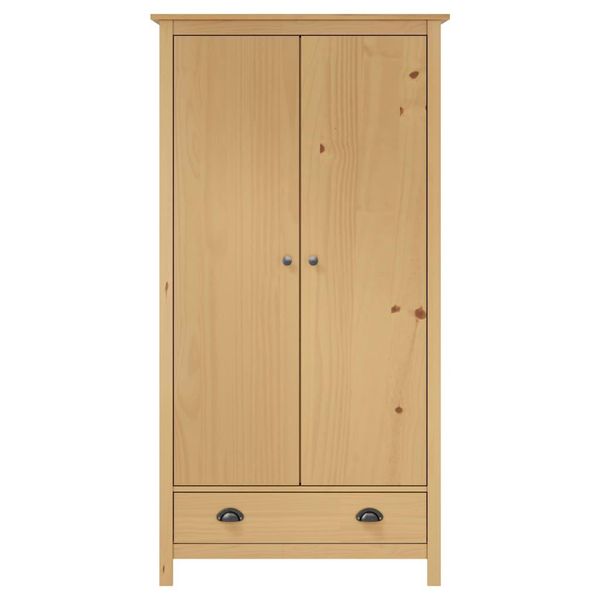 Vidaxl Armadio A 2 Ante Hill 89X50X170 Cm In Legno Di Pino Massiccio-image