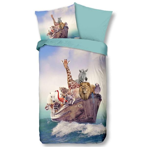 Set Di Biancheria Da Letto Per Bambini Good Morning Noah 135X200 Cm Blu-image