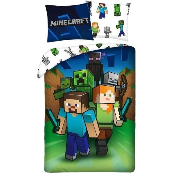 Minecraft Bettbezug Monster JäGer - 140 X 200 Cm - Baumwolle-image