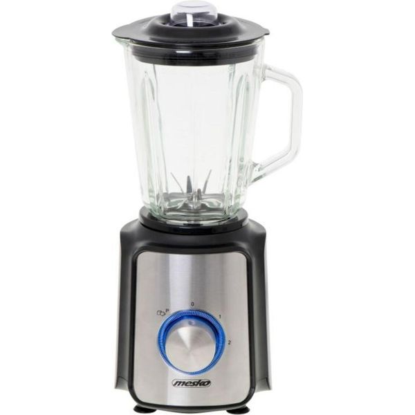 Mesko | Frullatore | Ms 4080 | Da Tavolo | 600 W | Materiale Vaso Vetro | Capacità Vaso 1,5 L | Tritaghiaccio | Nero/Argento-image