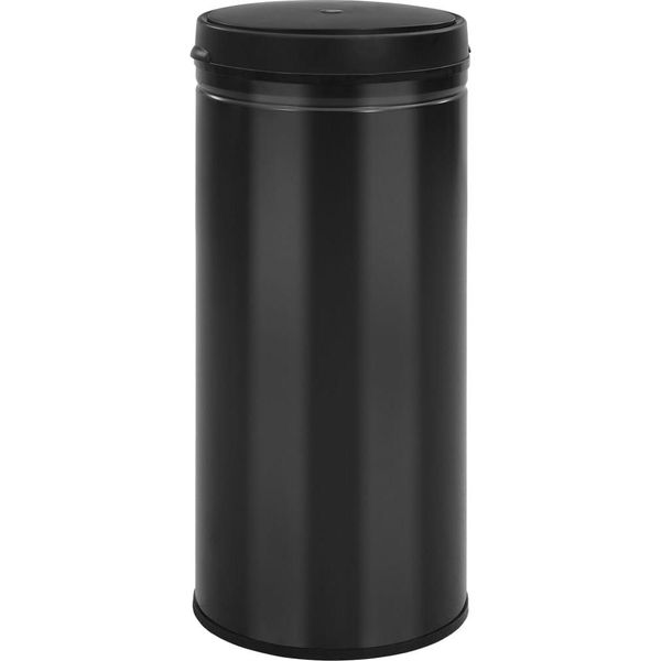 Vidaxl Cestino Automatico A Sensore 80 L Acciaio Al Carbonio Nero-image