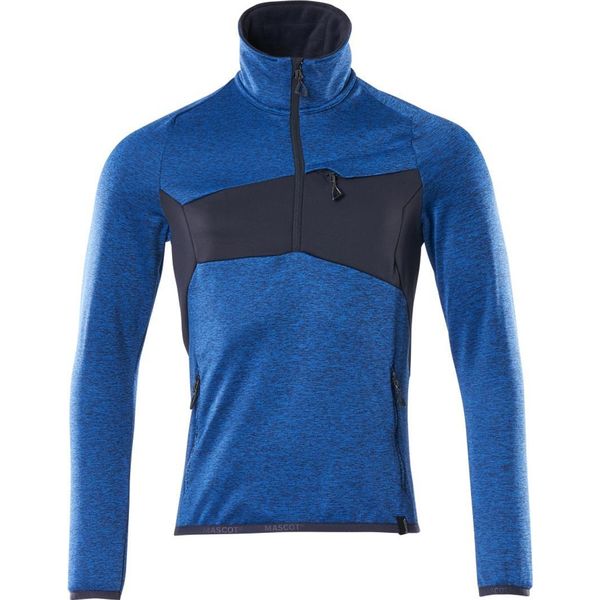 Pullover In Pile Con Zip Corta Azzurro/Nero-Blu, Taglia 4XL Mascot 18003-316-91010-image