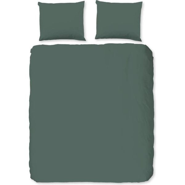 Set Di Biancheria Da Letto Tinta Unita Good Morning 240X200/220 Cm Verde Oliva-image