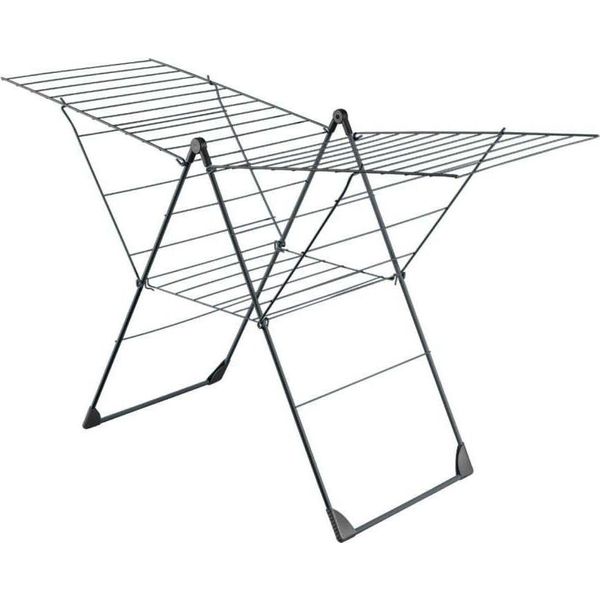 Tomado-Metaltex Vento Portabiancheria Nero 110 X 177 X 66 Cm-image