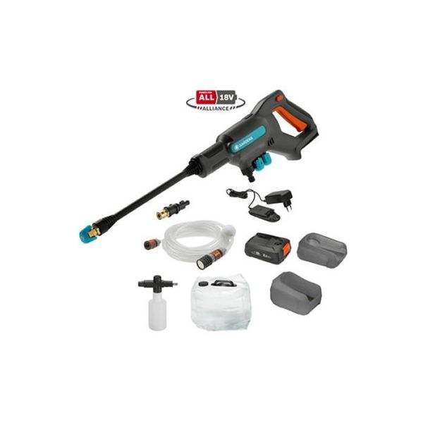 Gardena Aquaclean 24/18V P4A Set Pronto All'uso 14800-32 Idropulitrice A Batteria A Media Pressione-image
