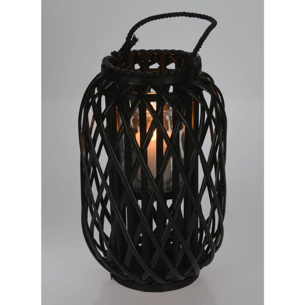 H&S Collection Lanterna 40X26 Cm Canna Nera-image