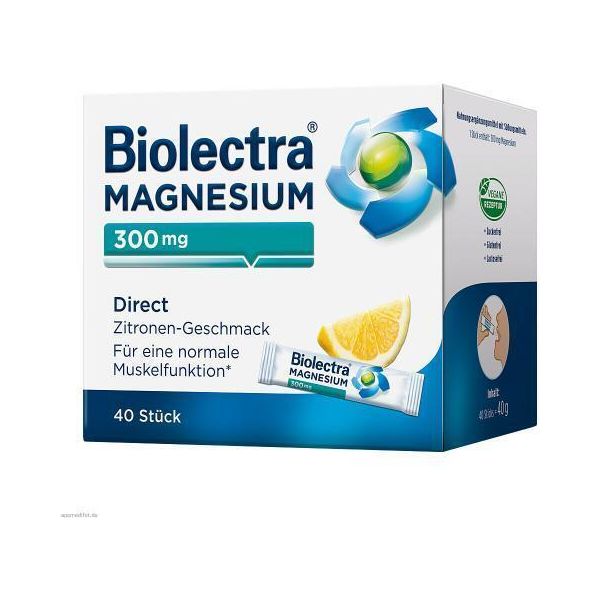 Biolectra Magnesio 300 Mg Bastoncini Diretti Al Limone 40 St-image