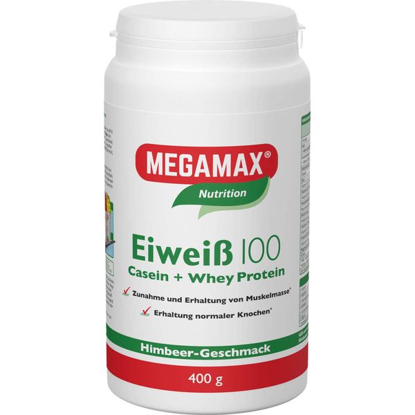 Megamax Nutrition Proteine 100 In Polvere Gusto Lampone, 400 G Polvere-image