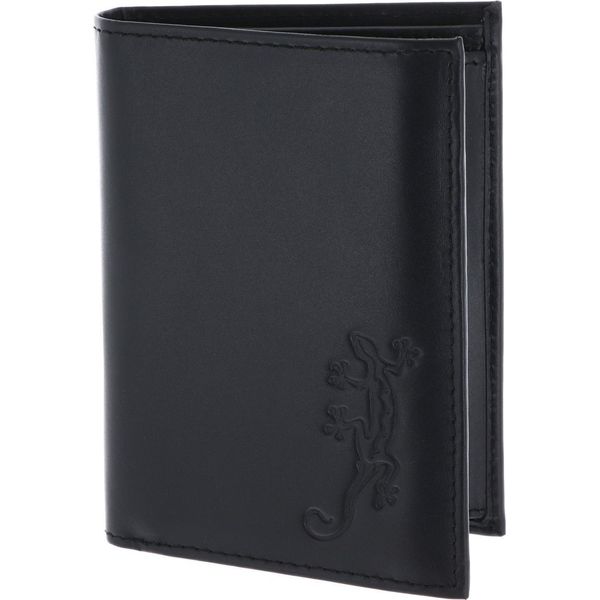 Oxmox Pelle Portafoglio Leather Rfid Protect KombiböRse Lizard Embossed Black Nero-image