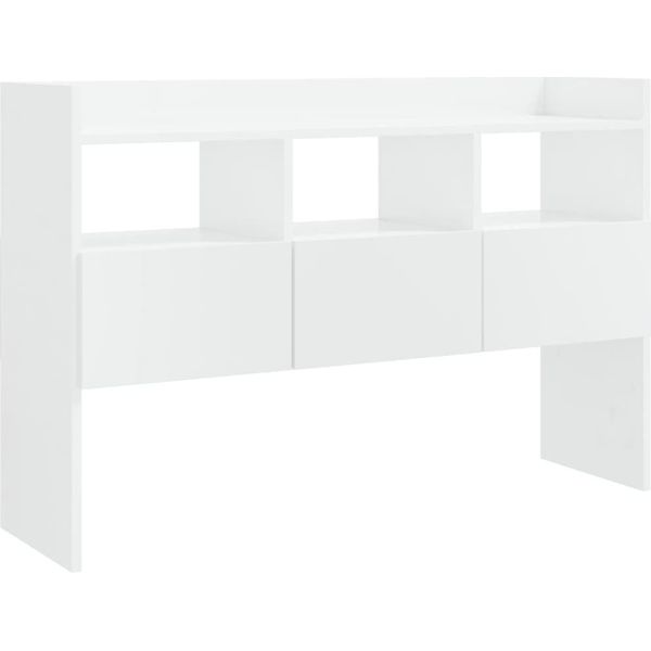 Vidaxl Credenza Bianca Lucida 105X30X70 Cm Materiale A Base Di Legno-image