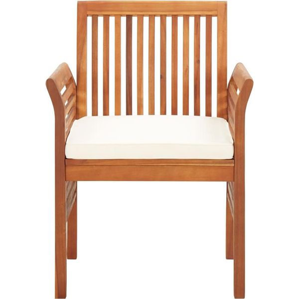 Vidaxl Sedie Da Pranzo Da Giardino Con Cuscini 4 Pz. Legno Massiccio Di Acacia-image