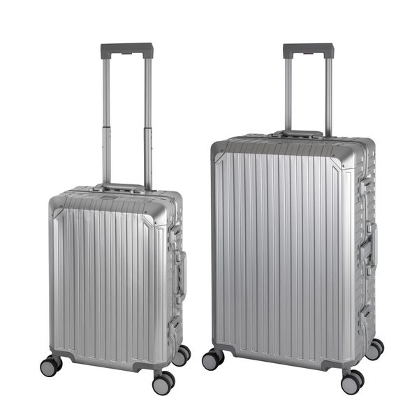 Travelhouse Tokyo - Set Di 2 Valigie S+L - Alluminio Rigido Argento-image