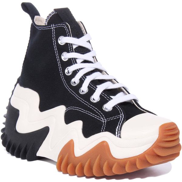 Converse Run Star Motion Hi Lace Up Le Wand Platform Trainers Black White - 2.5 Uk - 35 Eu - 3M/4.5F Us / Black & White-image