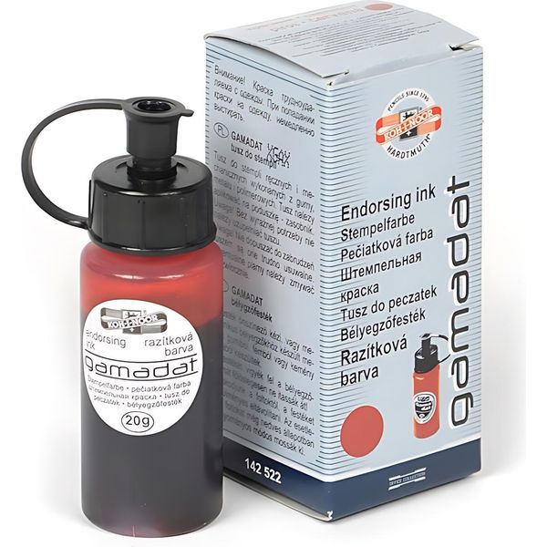 Inchiostro Per Timbri Koh Gamadat 20 Ml Flacone In Pvc Rosso-image