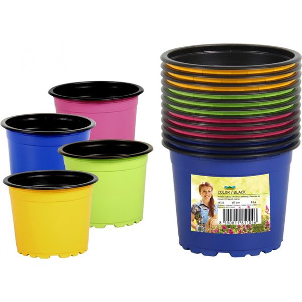 Fioriera Da Giardino Nohel Colore/Nero D9Cm 12Pz-image