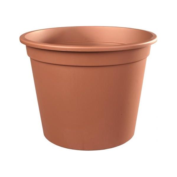 Vaso Da Fiori In Plastica Coccio Terracotta D27X23Cm-image